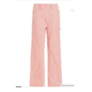 MOTHER The Seafarer striped ankle pants in Candy Striper, size 32